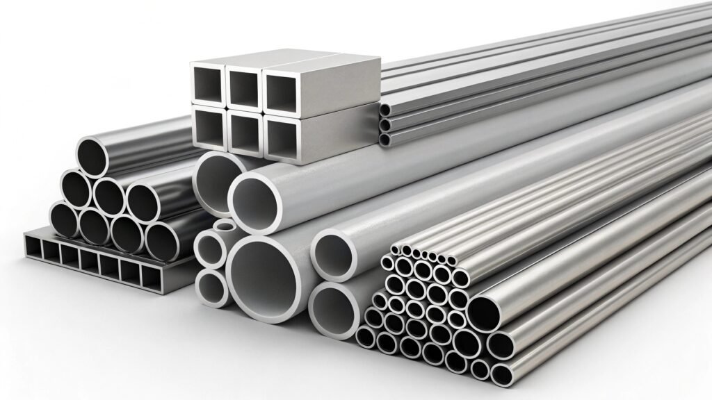 various shapes of aluminum tubing